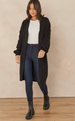 New ???? Jenerique Twist Longline Oversize Cardigan In Black ????