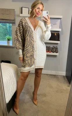 Hot Sale ???? CY Boutique Leopard Print Contrast Long Knit Cardigan ✨