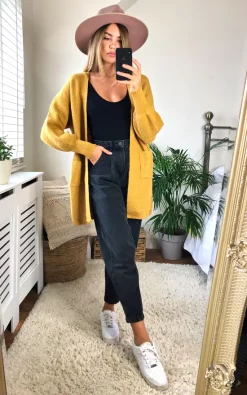 Wholesale ???? Yumi Mustard Knitted Long Cardigan With Pocket ???? -Aftershock London Shop unnamed file 1029