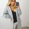 Top 10 ???? GIGILAND UK Hooded Long Line Grey Cable Knit Cardigan ⌛
