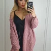 Best deal ???? GIGILAND UK Pink Longline Knitted Cardigan With Pockets ????