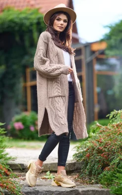 Best Sale ???? AWAMA Long Thick Cardigan In Beige ????