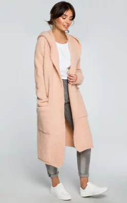 Best reviews of ???? MOE Light Pink Hooded Long Cardigan ⌛