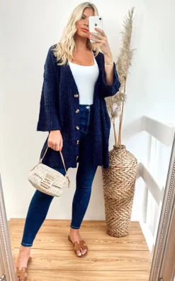 New ???? CY Boutique Longline Knitted Cardigan With Pockets In Blue ???? -Aftershock London Shop unnamed file 1090