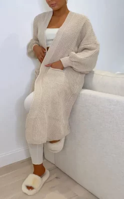 Buy ❤️ GIGILAND UK Nude Bell Sleeve Oversized Longline Cardigan ❤️