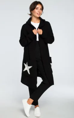 Deals ⭐ MOE Black Hooded Star Cardigan ????