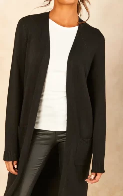 Discount ✔️ ONLY Longline Knitted Cardigan In Black ???? -Aftershock London Shop unnamed file 111