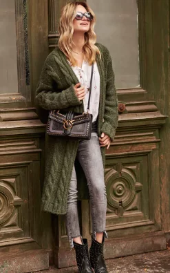 Budget ???? Makadamia Khaki Longline Cable Knit Cardigan ❤️ -Aftershock London Shop unnamed file 1114