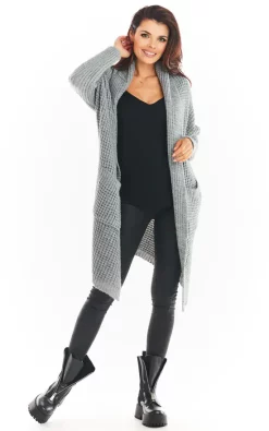 Top 10 ???? AWAMA Open Front Cardigan With Large Pockets In Grey ????