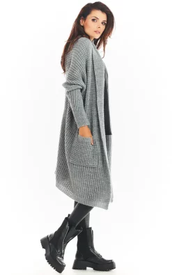 Top 10 ???? AWAMA Open Front Cardigan With Large Pockets In Grey ???? -Aftershock London Shop unnamed file 1123