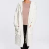 New ???? MOE Long Cable Knit Cardigan In White ????