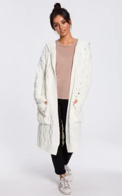 New ???? MOE Long Cable Knit Cardigan In White ????