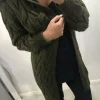 Discount ???? GIGILAND UK Hooded Long Line Khaki Cable Knit Cardigan ????