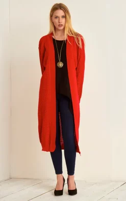 Best reviews of ???? Oops Fashion Jess Chunky Knitted Open Cardigan In Red ????