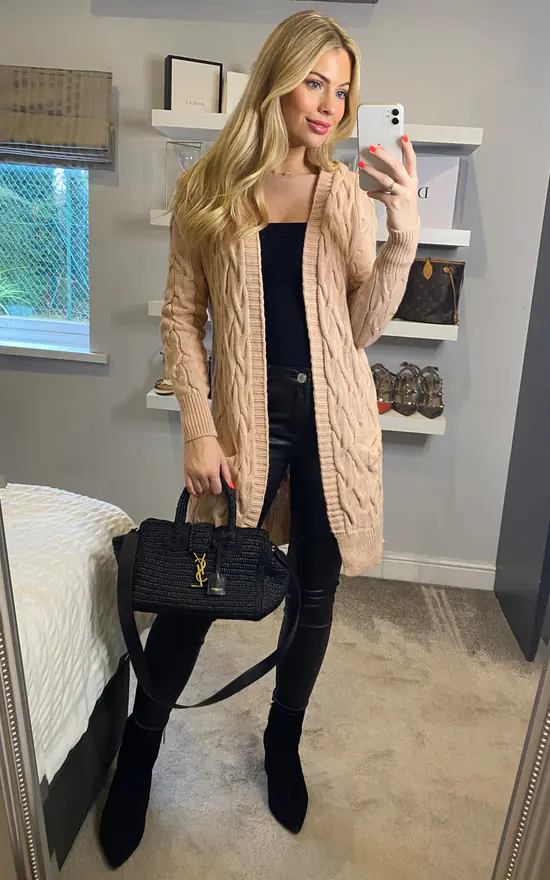 Budget ✨ Aftershock London Wool Blend Hooded Cardigan With Pockets In Dusty Pink ???? 1 Budget ✨ Aftershock London Wool Blend Hooded Cardigan With Pockets In Dusty Pink ????