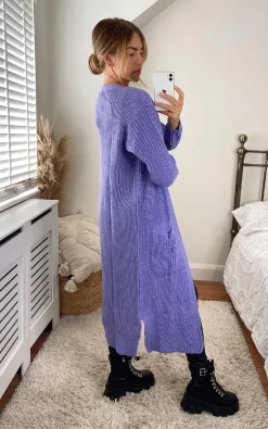 Best Sale ✨ IKRUSH Lulu Longline Knitted Cardigan In Heather ???? -Aftershock London Shop unnamed file 1187