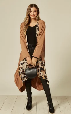 Deals ⌛ LOES House Oversized Leopard Print Long Cardigan In Camel ???? -Aftershock London Shop unnamed file 1192