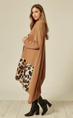 Deals ⌛ LOES House Oversized Leopard Print Long Cardigan In Camel ???? -Aftershock London Shop unnamed file 1193