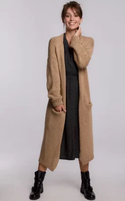 Buy ???? MOE Long Oversized Cardigan With Pockets In Light Brown ???? -Aftershock London Shop unnamed file 1211