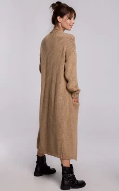 Buy ???? MOE Long Oversized Cardigan With Pockets In Light Brown ???? -Aftershock London Shop unnamed file 1212
