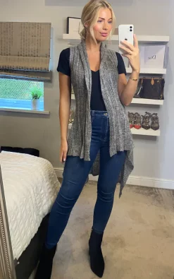 Outlet ⭐ CY Boutique Sleeveless Long Cardigan In Grey ???? -Aftershock London Shop unnamed file 1226