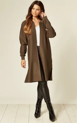 Wholesale ???? LOES House Khaki Green Long Knitted Cardigan ????