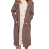 Deals ???? MOE Longline Hooded Cardigan With Pockets In Brown ????