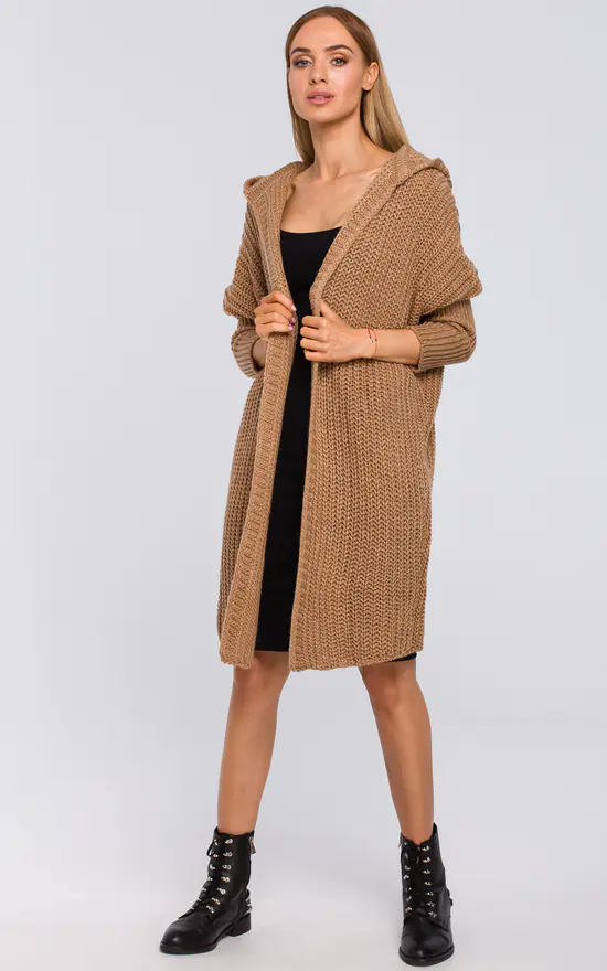 New ✔️ MOE Oversized Hooded Cardigan In Camel ???? 1 New ✔️ MOE Oversized Hooded Cardigan In Camel ????