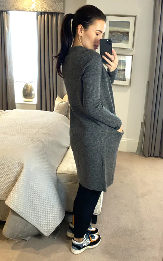 Top 10 ???? Pieces Long Sleeve Knitted Longline Cardigan In Dark Grey ❤️ 4 Top 10 ???? Pieces Long Sleeve Knitted Longline Cardigan In Dark Grey ❤️ - Image 4