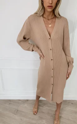 Budget ???? Pretty Lavish Peony Maxi Cardigan Dusky Pink ????