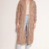 Cheapest ???? Lanti Long Cardigan With Open Front In Brown ????