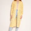 Best Pirce ⌛ Lanti Long Cardigan With Open Front In Yellow ????