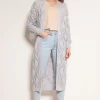 Outlet ???? Lanti Long Cardigan With Open Front In Grey ????