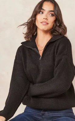 Budget ❤️ Jenerique Oversize Zip High Neck Jumper In Black ???? -Aftershock London Shop unnamed file 131