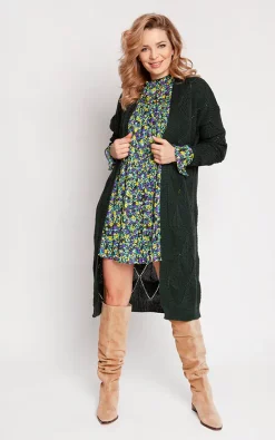 Cheap ???? MKM Knitwear Design Loose Long Cardigan In Green ????