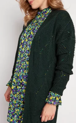 Cheap ???? MKM Knitwear Design Loose Long Cardigan In Green ???? -Aftershock London Shop unnamed file 1321