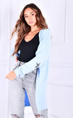 Flash Sale ⌛ IKRUSH Bronte Longline Knitted Cardigan In Blue ???? -Aftershock London Shop unnamed file 1334