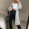 Best reviews of ???? SlayTwins Lana Knitted Mid Length Cardigan Grey ????