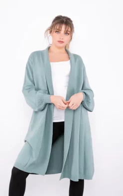 Deals ⭐ Lucy Sparks Stylish Knee Length Cardigan (Teal) ????