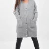 Cheap ❤️ Boutique Store Grey Knitted Oversized Button Up Cardigan ????