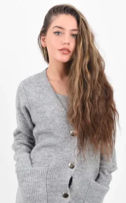 Cheap ❤️ Boutique Store Grey Knitted Oversized Button Up Cardigan ???? -Aftershock London Shop unnamed file 1353