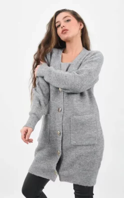Cheap ❤️ Boutique Store Grey Knitted Oversized Button Up Cardigan ???? -Aftershock London Shop unnamed file 1354