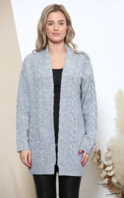 Discount ???? Lucy Sparks Grey Cable Knit Cardigan ⭐
