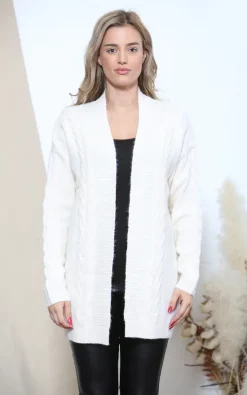 Top 10 ???? Lucy Sparks White Cable Knit Cardigan ????