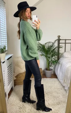 Brand new ⌛ URBAN TOUCH Cable Knit Over Size Cardigan Green ???? -Aftershock London Shop unnamed file 1442