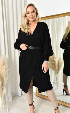 Budget ???? IKRUSH Callie Long Length Knitted Cardigan In Black ????