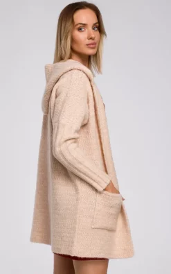 Promo ???? MOE Comfortable Chunky Knit Hooded Cardigan In Beige ???? -Aftershock London Shop unnamed file 1460