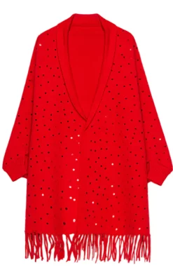 Best Sale ✔️ FS Collection Red Sequin Tassel Detail Wrap Shawls ???? -Aftershock London Shop unnamed file 1471