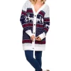 Best Sale ???? MOE ???? Christmas Cardigan With Buttons In White Navy Blue Colour ????