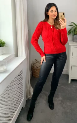 Deals ???? Joe Browns Striking Cable Red Cardigan ✨ -Aftershock London Shop unnamed file 1505